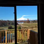 Cabana Con Vista Al Volcan Villarrica Y Piscina